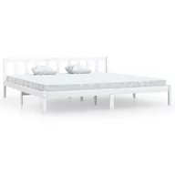 Łóżka - vidaXL Rama łóżka biała lite drewno sosnowe 200 x 200 cm 810103 - miniaturka - grafika 1