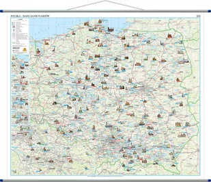 Polska mapa ścienna sanktuariów 1:600 000 - Księgarnie ArtTarvel.pl: KRAKÓW - ŁÓDŹ - POZNAŃ - WARSZAWA EkoGraf - Atlasy i mapy - miniaturka - grafika 1