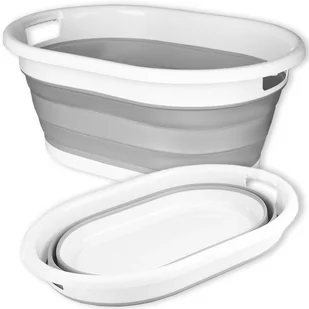 Miska składana owalna AIDA biało-szara 25L COMPACT - Miski i półmiski - miniaturka - grafika 1