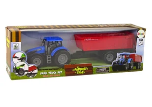 Traktor z Przyczepą Pojazd Rolniczy Farma Niebieski - Samochody i pojazdy dla dzieci - miniaturka - grafika 6