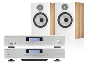 Zestawy stereo - Rotel A14 MKII (srebrny) + CD14 MKII (srebrny) + 606 S3 (dąb) - miniaturka - grafika 1