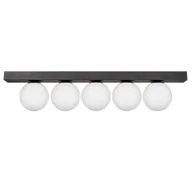 Lampy sufitowe - Szklana lampa przysufitowa SPHERE 1202 Zumaline nad stół czarny biały - miniaturka - grafika 1