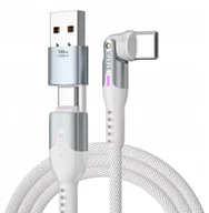 Kable USB - STATIK PowerPivot Pro Nylon Braided Cabel, USB-C to USB-C, 1m, White - miniaturka - grafika 1