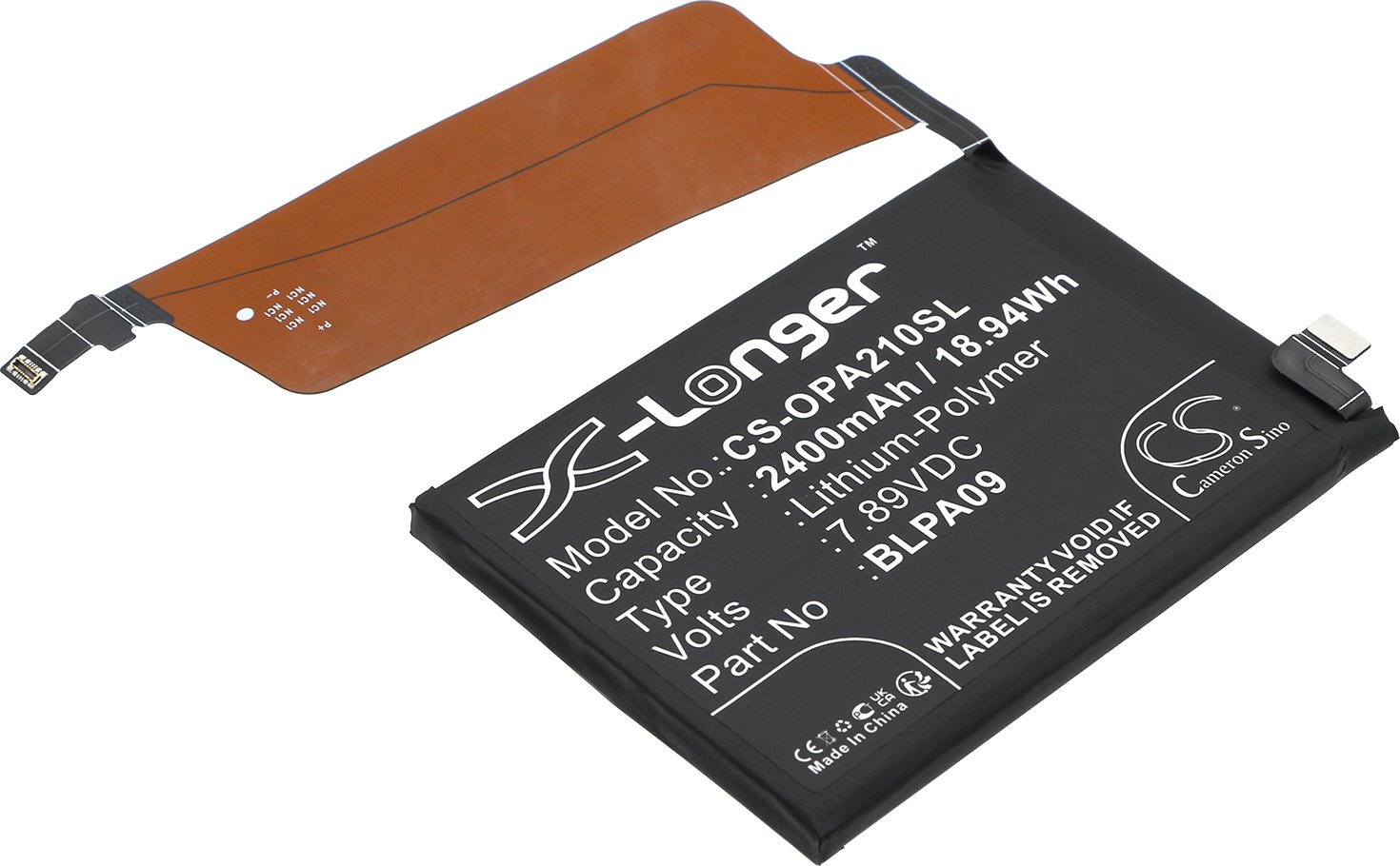 TECHTEK Baterie kompatybilny z [Oneplus] Ace 2 Pro zastępuje BLPA09