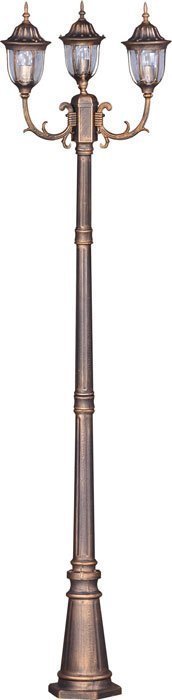 Lumes Czarno-złota klasyczna latarnia ogrodowa - S318-Hadson