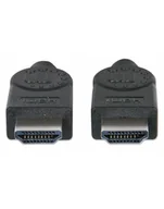 Kable komputerowe i do monitorów - Manhattan Kabel monitorowy HDMI/HDMI M/M 1.4 Ethernet 7,5m czarny - miniaturka - grafika 1
