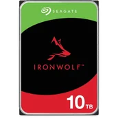 Dyski serwerowe - Seagate Ironwolf NAS HDD 10TB 7200rpm 6Gb/s SATA 256MB cache 89cm 3.5inch 24x7 CMR for NAS and RAID Rackmount Systems BLK - miniaturka - grafika 1