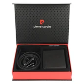 Paski - Zestaw prezentowy portfel +pasek Pierre Cardin ZG-104 Czarny - miniaturka - grafika 1