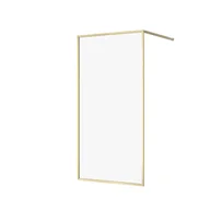Kabiny prysznicowe - Kabina walk-in Cersanit Larga 100x200 złoty mat transparentne S164-073 - miniaturka - grafika 1