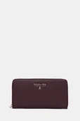 Portfele - Patrizia Pepe portfel skórzany damski kolor bordowy CQ4879 L001 - miniaturka - grafika 1