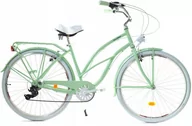 Rowery - Dallas Bike Cruiser 7spd Alu 28 cali Damski Jasnozielono-biały - miniaturka - grafika 1