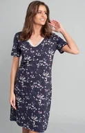 Piżamy damskie - Evita koszula nocna damska kr.ręk., Kolor granatowy-wzór, Rozmiar S, Italian Fashion - Primodo.com - miniaturka - grafika 1