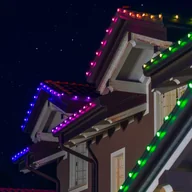 Lampy ogrodowe - Twinkly Faceted C9 Łańcuch świetlny LED RGB, 24m - miniaturka - grafika 1