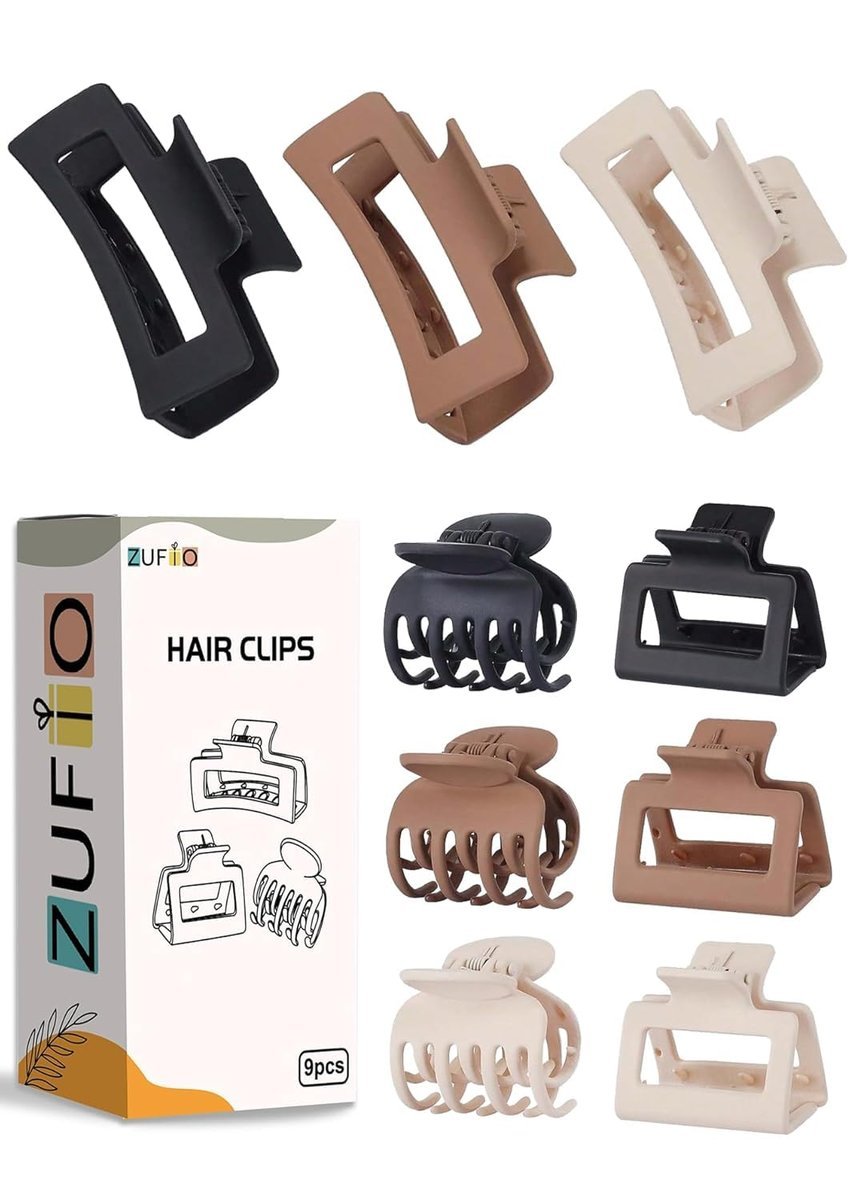 3 stylowe klipsy do włosów 9 szt. średnich spinek do włosów małe spinki