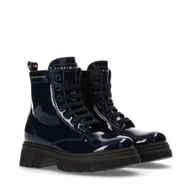 Botki damskie - Botki Tommy Hilfiger Lace Up Bootie Blue W T4A5-33040-0775800-800 - miniaturka - grafika 1