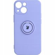Etui i futerały do telefonów - Bizon Etui Case Silicone Ring iPhone 13 Mini fioletowe - miniaturka - grafika 1