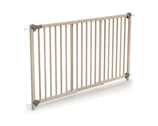 WEBABY - Rozkładana bramka zabezpieczająca dla dzieci z surowego drewna bukowego 150 cm - Zabezpieczenia dla dzieci - miniaturka - grafika 1
