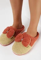 Kapcie damskie - Beżowe Kapcie Zerysus - miniaturka - grafika 1