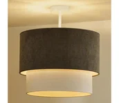 Lampy sufitowe - Duolla - Żyrandol natynkowy CORDUROY 1xE27/15W/230V śr. 40 cm brązowy/kremowy - miniaturka - grafika 1