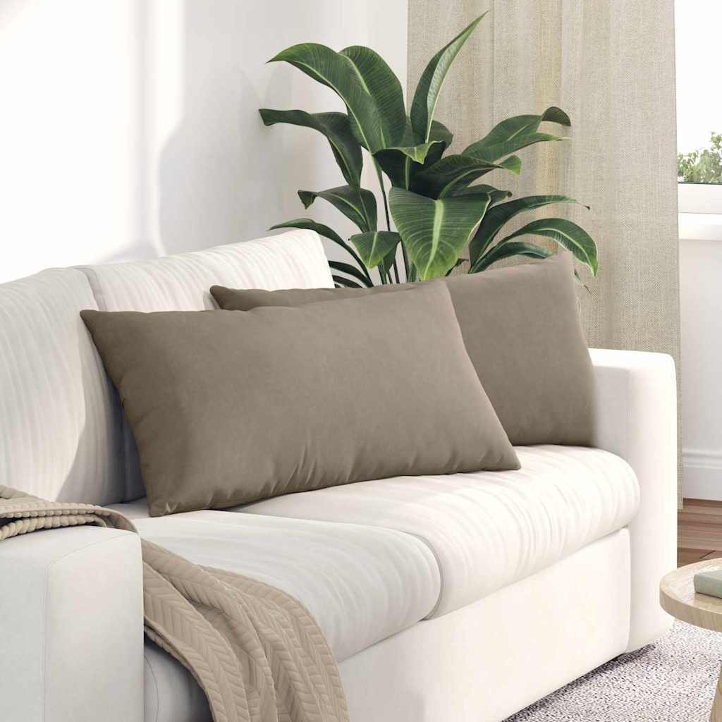 vidaXL vidaXL Poduszki na sofę 2 pcs Ciemnoszary 80 x 40 cm tkanina