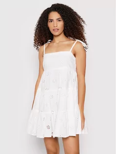 Sukienki - Seafolly Sukienka letnia Embroidery Tier 54657-DR Biały Regular Fit - grafika 1