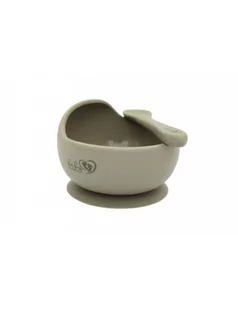 Baby in world Miseczka silikonowa z przyssawką i łyżeczką sage - Miseczki i talerzyki dla dzieci - miniaturka - grafika 1