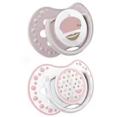 Grzechotki dla dzieci - Canpol babies LOVI Sm. usp. silikonowy dynamiczny 3-6 m-cy (2 szt) Retro baby - 5903407228044 - miniaturka - grafika 1