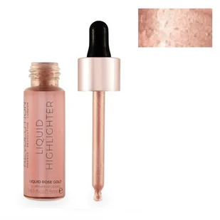 Revolution Makeup Revolution Liquid Highlighter 18 ml Rozświetlacz w płynie Rose Gold Makeup Revolution - Rozświetlacze do twarzy i ciała - miniaturka - grafika 4