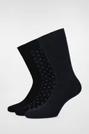 Skarpetki męskie - Zestaw 3 Par Wysokich Skarpet Gładkich i We Wzory PM2 - miniaturka - grafika 1