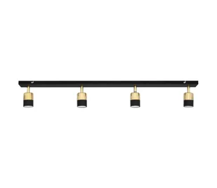 LED Oświetlenie punktowe TUBSSON 4xGU10/4,8W/230V czarne/złote - Lampy sufitowe - miniaturka - grafika 1