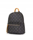 Plecaki - Plecak Damski Puccini Brązowy Ze Skóry Ekologicznej Monogram BLXP0047P-2 - miniaturka - grafika 1