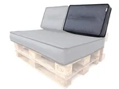 Meble ogrodowe - Poduszka Oparcie Do Materaca Na Paletę, 60 X 40Cm, Grafitowy - miniaturka - grafika 1