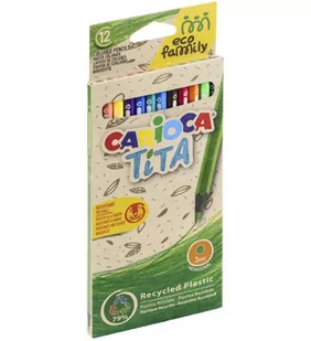 Kredki ołówkowe EcoFamily 12 kolorów CARIOCA - Kredki, ołówki, pastele i pisaki - miniaturka - grafika 1