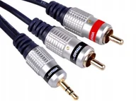 Kable - Kabel przewód JACK-2RCA 1M DIGIT (mini jack x cinch x 2)  jkd10 - miniaturka - grafika 1