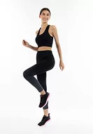 Koszulki i topy damskie - Biustonosz sportowy, top sportowy, krótki krój, czarny, L, czarny, L - miniaturka - grafika 1