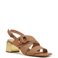 Sandały damskie - Pinko Skórzane sandały na słupku - miniaturka - grafika 1