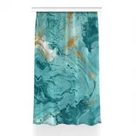 Zasłony - Zasłona z grafiką gotowa 150x230 Marmur turkusowy, Fabricsy - miniaturka - grafika 1