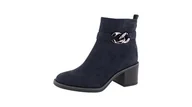 Botki damskie - TOM TAILOR Damskie 6390840003 botki, granatowe, 43 EU, grantowy, 43 EU - miniaturka - grafika 1