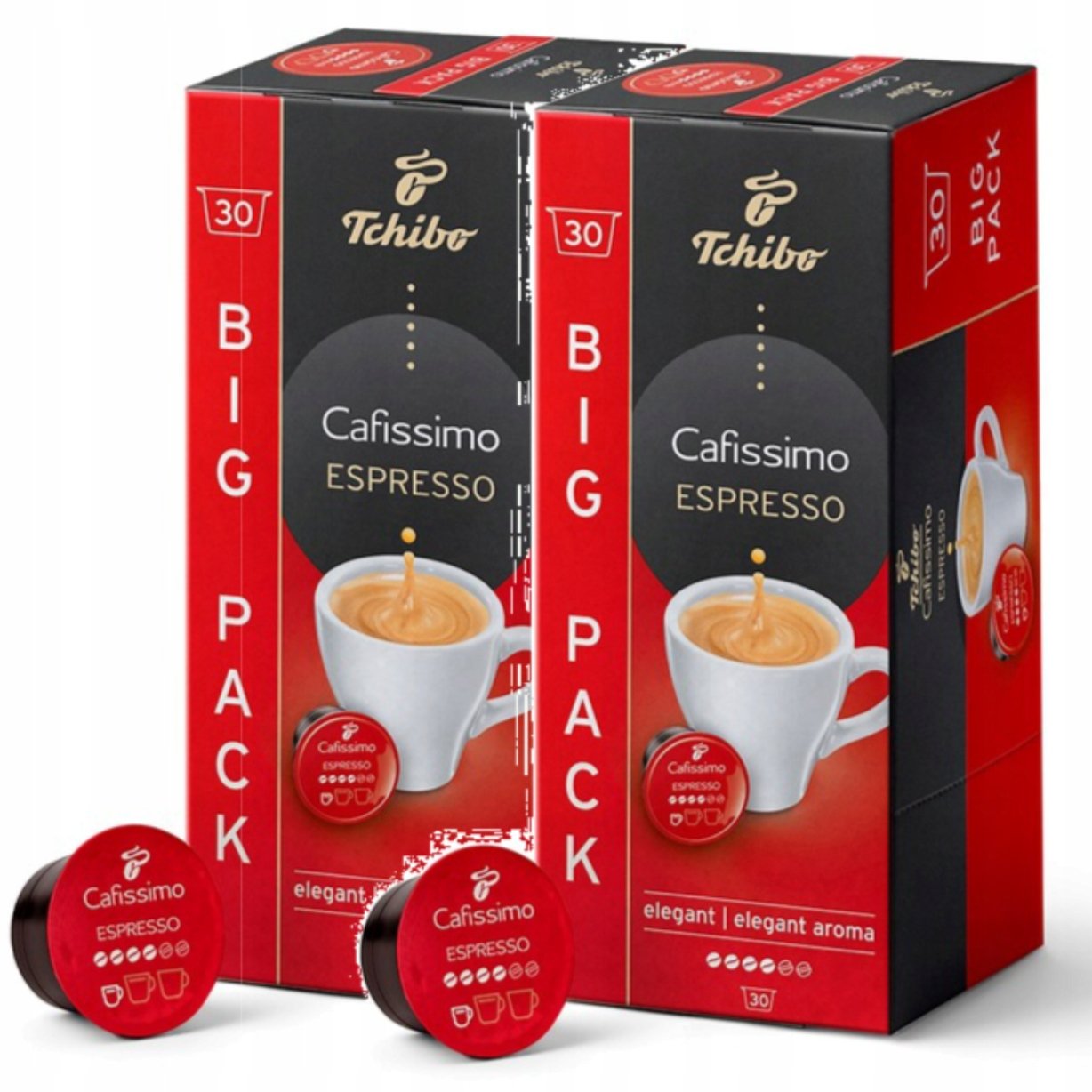 Tchibo Cafissimo Espresso Elegant Aroma Kawa Arabika 30x2 Kapsułek Zestaw
