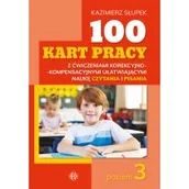 Pedagogika i dydaktyka - 100 kart pracy z ćwiczeniami korekcyjno-kompensacyjnymi ułatwiającymi naukę czytania i pisania. Poziom 3 - miniaturka - grafika 1