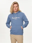 Bluzy męskie - Pepe Jeans Bluza Saul PM582695 Niebieski Regular Fit - miniaturka - grafika 1