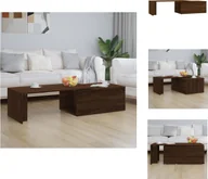 Ławy i stoliki kawowe - vidaXL Stolik kawowy brązowy dąb 150x50x35 cm materiał drewnopochodny - Stoliki kawowe - miniaturka - grafika 1