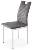Krzesła - Krzesło tapicerowane K578 VELVET szare HALMAR - miniaturka - grafika 1