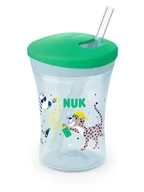 Butelki dla niemowląt - NUK Kubek "Action Cup" w kolorze zielono-błękitnym do nauki picia - 230 ml - miniaturka - grafika 1