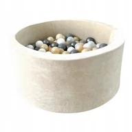 Suche baseny - Suchy basen z kulkami 40x90 Velvet Krem 200 piłek - GOTOWY MIX - miniaturka - grafika 1