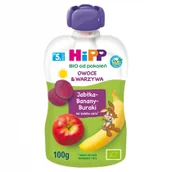 Desery dla dzieci - HIPP - BIO mus jabłka banany buraki - miniaturka - grafika 1