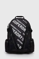 Plecaki - Superdry plecak damski kolor czarny duży wzorzysty - miniaturka - grafika 1