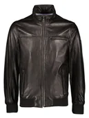 Kurtki męskie - Bugatti Skórzana kurtka w kolorze czarnym - miniaturka - grafika 1