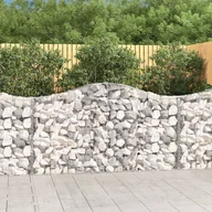 Ogrodzenia - VIDAXL Łukowaty kosz gabionowy, 200x30x100/120cm, galwanizowane żelazo - miniaturka - grafika 1
