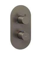 Baterie wannowe i prysznicowe - Ravak Espirit - Termostatyczna podtynkowa  bateria wannowa do obsługi dwóch wyjść wody, Brushed Hard Graphite X070326 - miniaturka - grafika 1